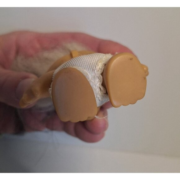 Vintage Troll Doll White Long Hair Tipped Black Ends Uneeda Wishnik Not Dam 2.5" - Picture 5 of 8